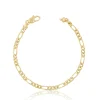Bracelet Figaro Gelbgold 375, 22cm, 4mm