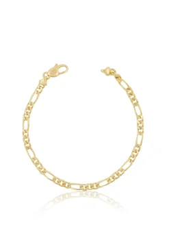 Bracelet Figaro Gelbgold 375, 22cm, 4mm