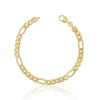 Bracelet Figaro Gelbgold 750, 5.2mm, 21cm