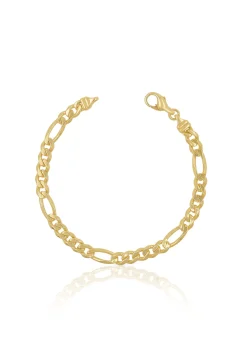 Bracelet Figaro Gelbgold 750, 5.2mm, 21cm