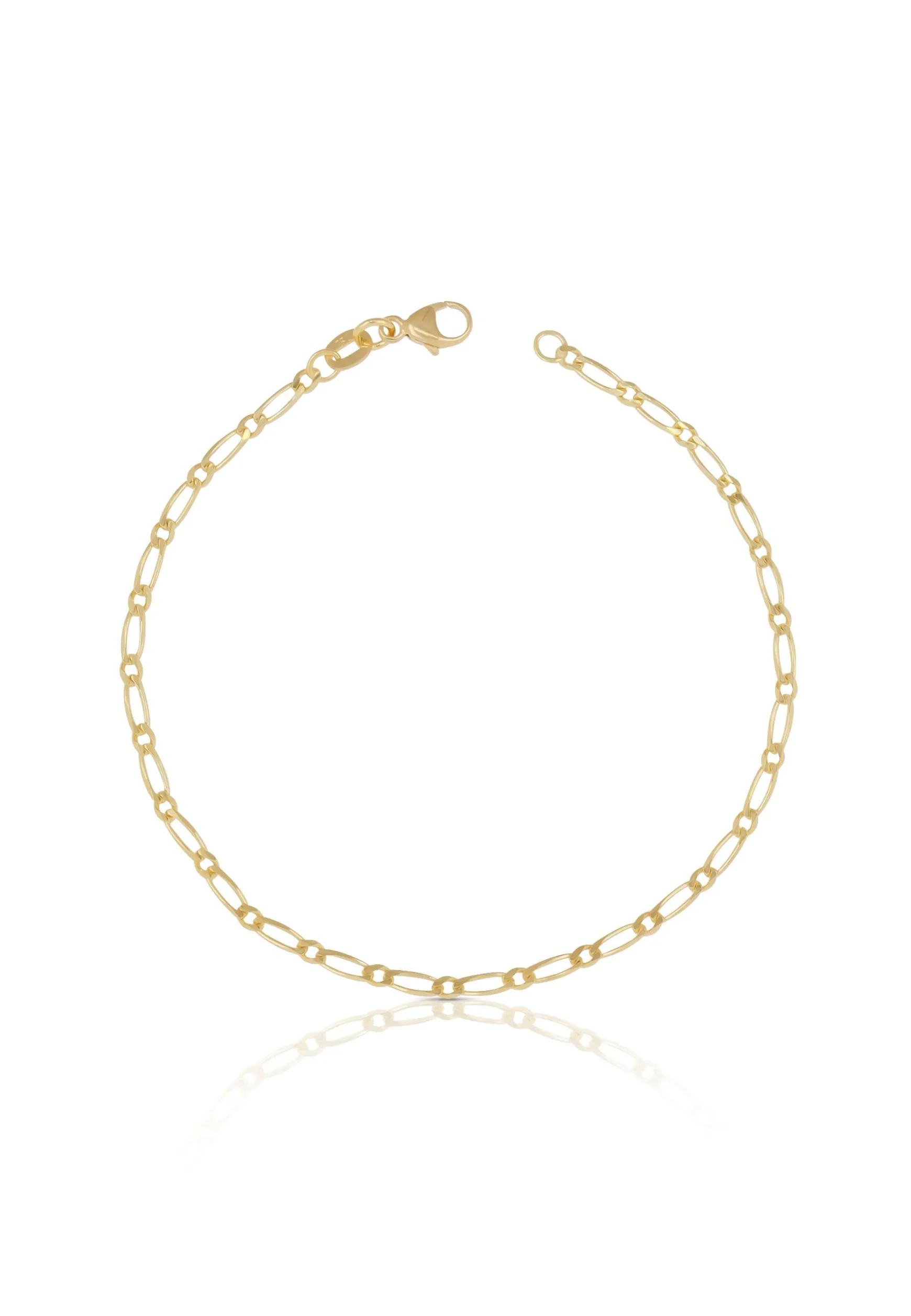 Bracelet Figaro Gelbgold 750,19cm, 2.3mm