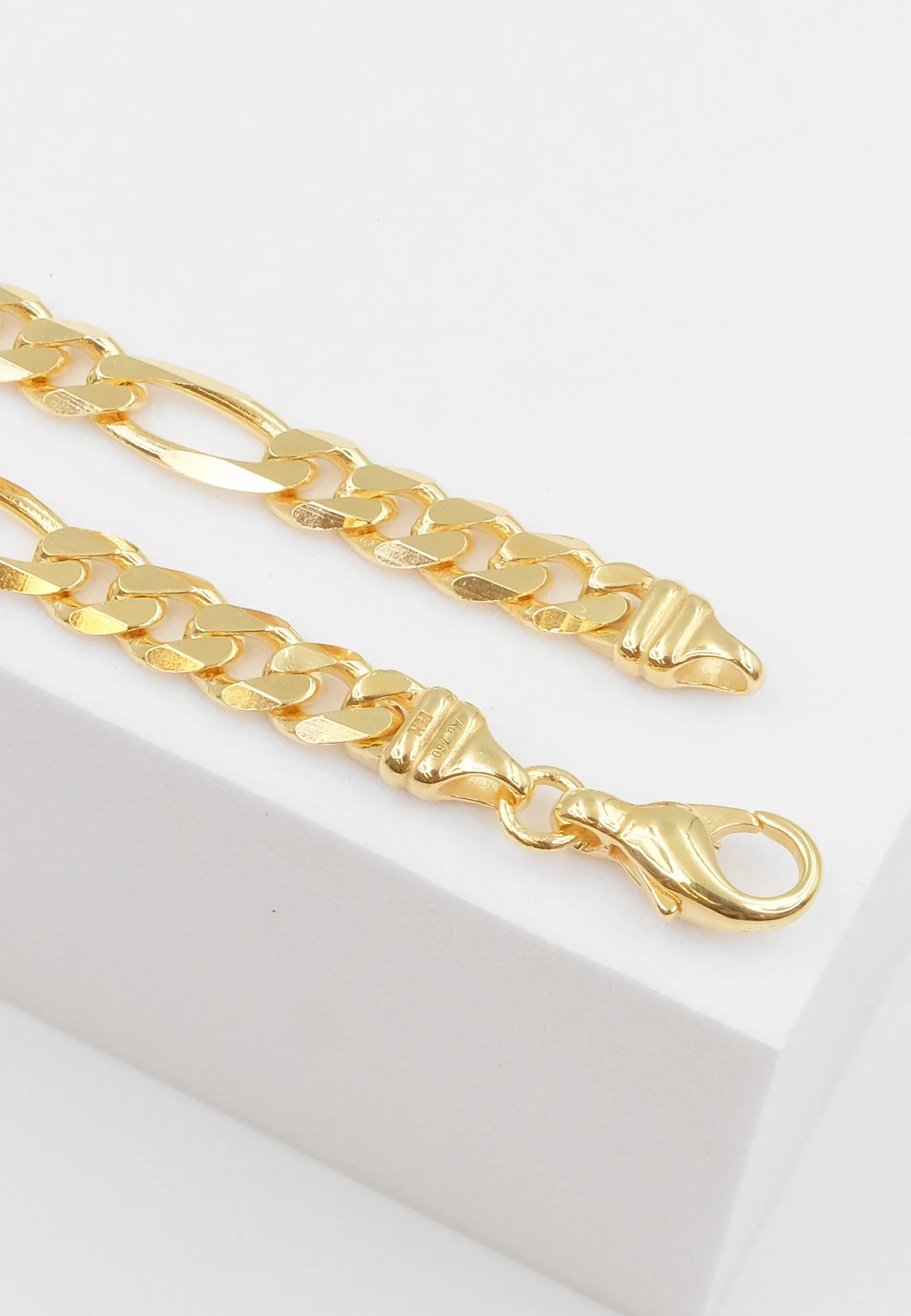 Bracelet Figaro Gelbgold 750, 5.2mm, 21cm