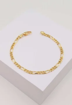 Bracelet Figaro Gelbgold 375, 22cm, 4mm