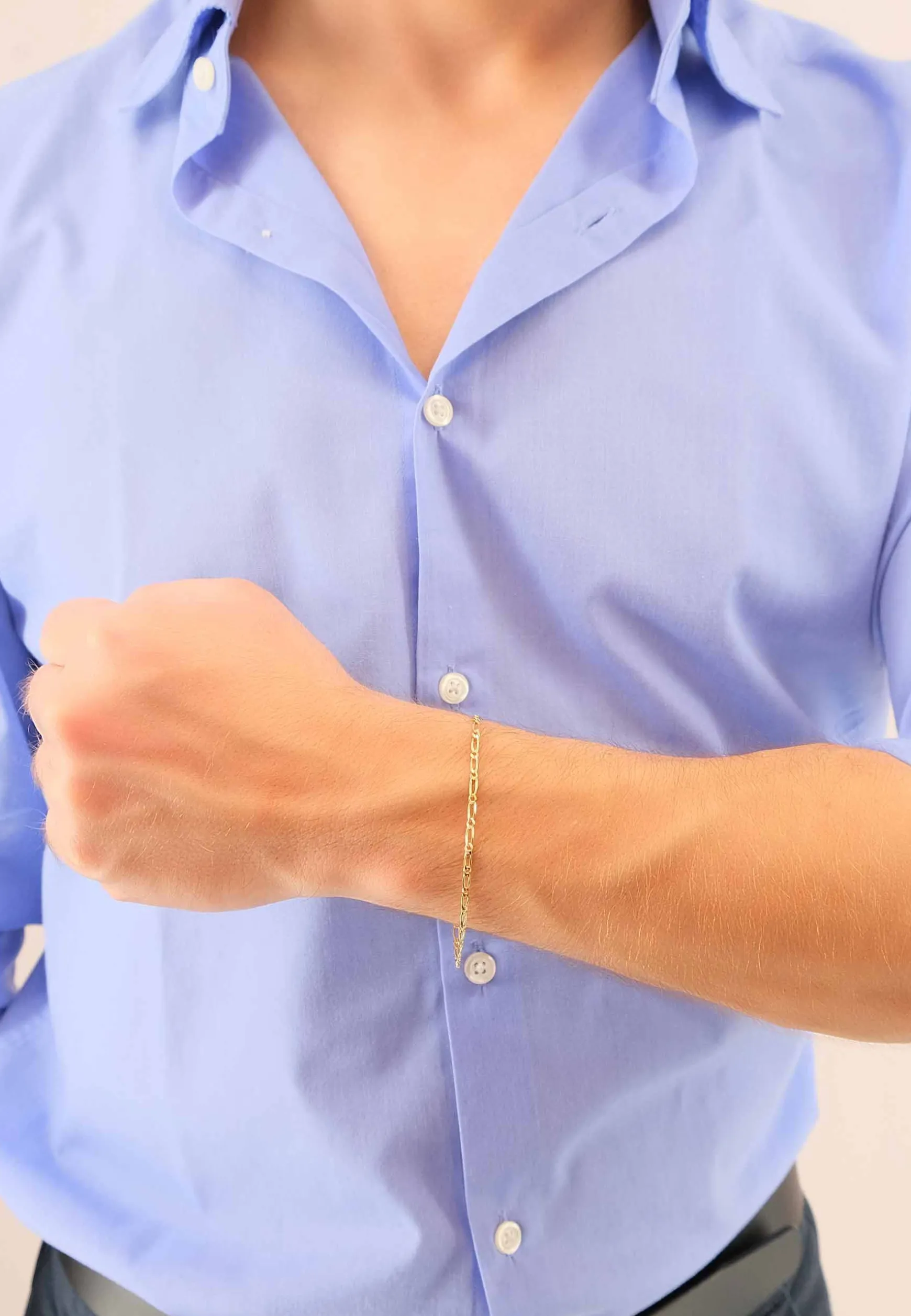 Bracelet Figaro Gelbgold 750,19cm, 2.3mm