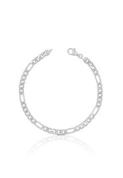Bracelet Figaro Weissgold 750, 4.3mm, 19cm