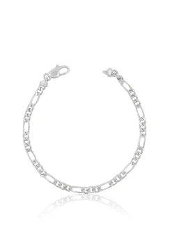 Bracelet Figaro Weissgold 375, 22cm, 4mm