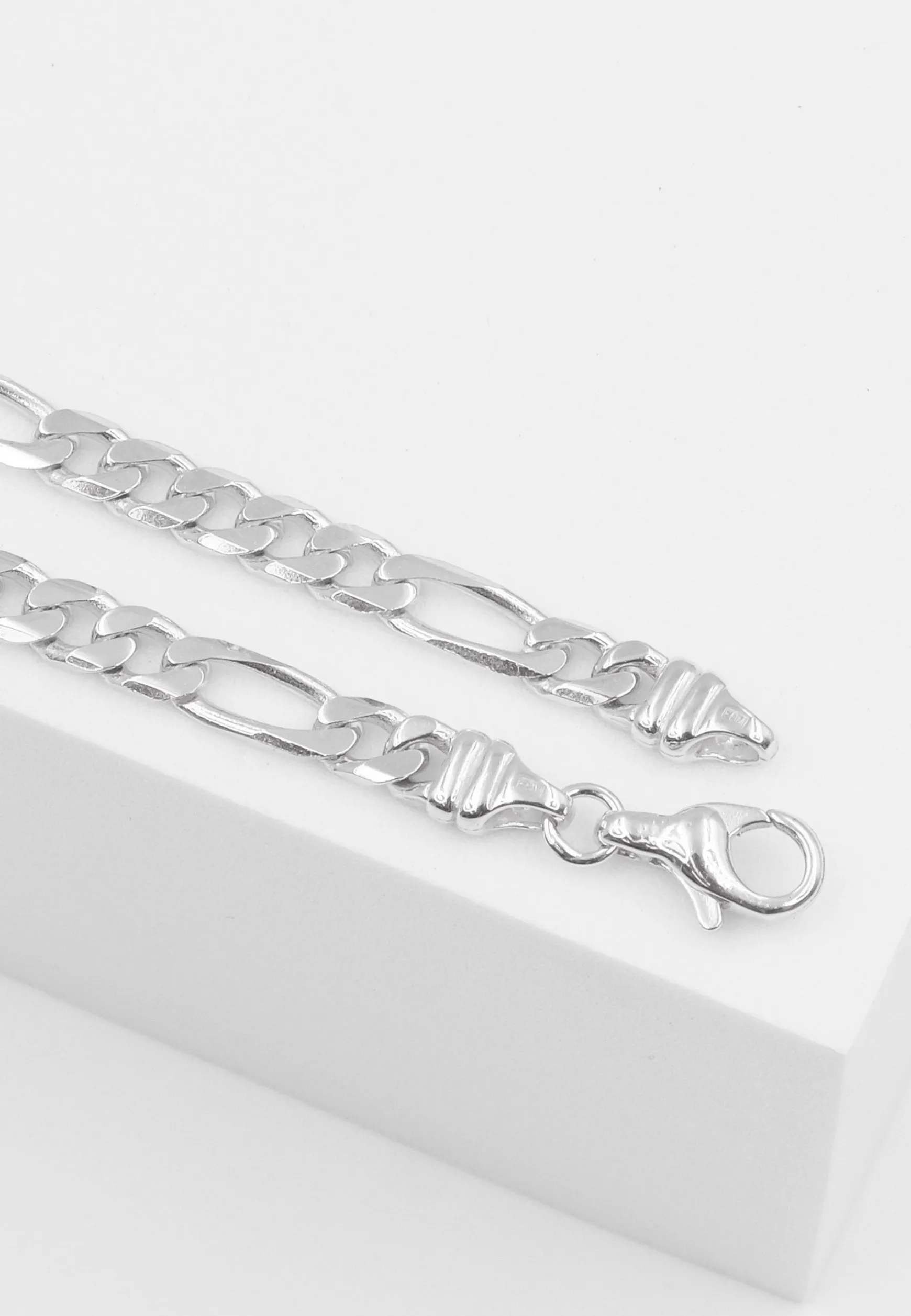 Bracelet Figaro Weissgold 750, 4.3mm, 19cm