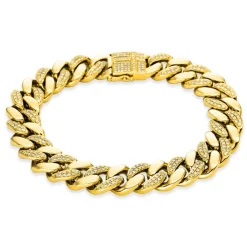 Bracelet 750/18K Gelbgold Diamant 2ct. 22 cm