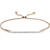 Bracelet 585/14K Roségold Diamant 0.16ct. 21.5 cm