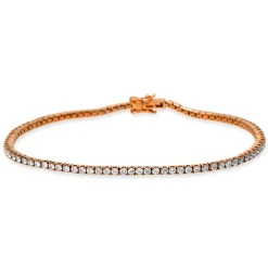 Bracelet 750/18K Rotgold Diamant 1.94ct. 18.5 cm