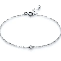 Bracelet 750/18K Weissgold Diamant 0.06ct. 17.5 cm