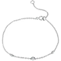 Bracelet 750/18K Weissgold Diamant 0.07ct. 17.5 cm