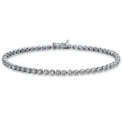 Bracelet 750/18K Weissgold Diamant 4.69ct. 18 cm