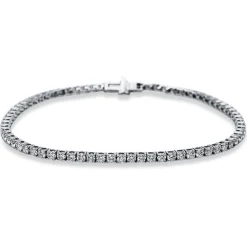 Bracelet 750/18K Weissgold Diamant 3ct. 18 cm