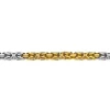 Bracelet Königskette klassisch Bicolor Gelb-/Weissgold 750, 19cm, 3.3mm