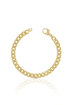 Bracelet Panzer Gelbgold 750, 6mm, 19cm