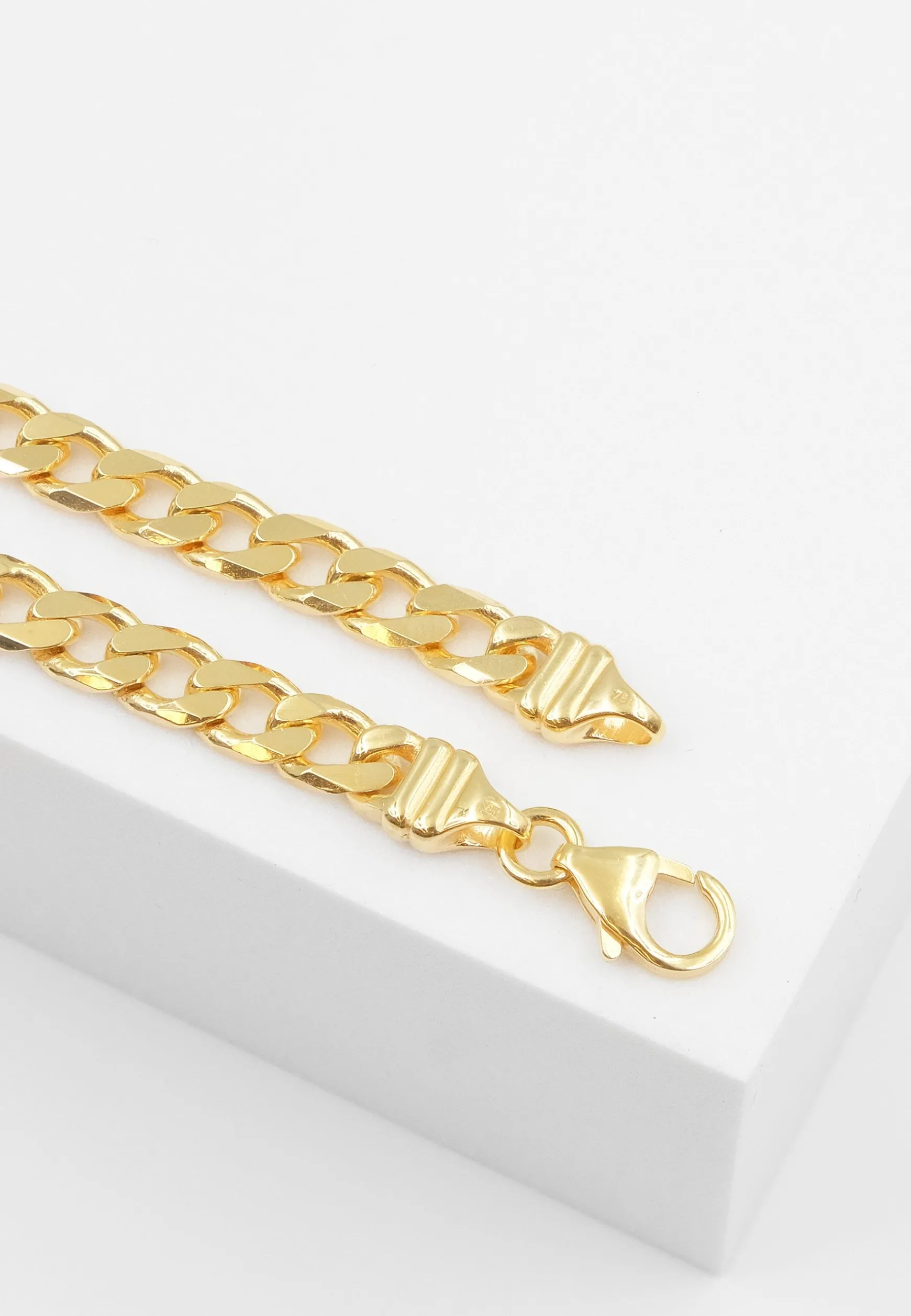 Bracelet Panzer Gelbgold 750, 6.5mm, 19cm