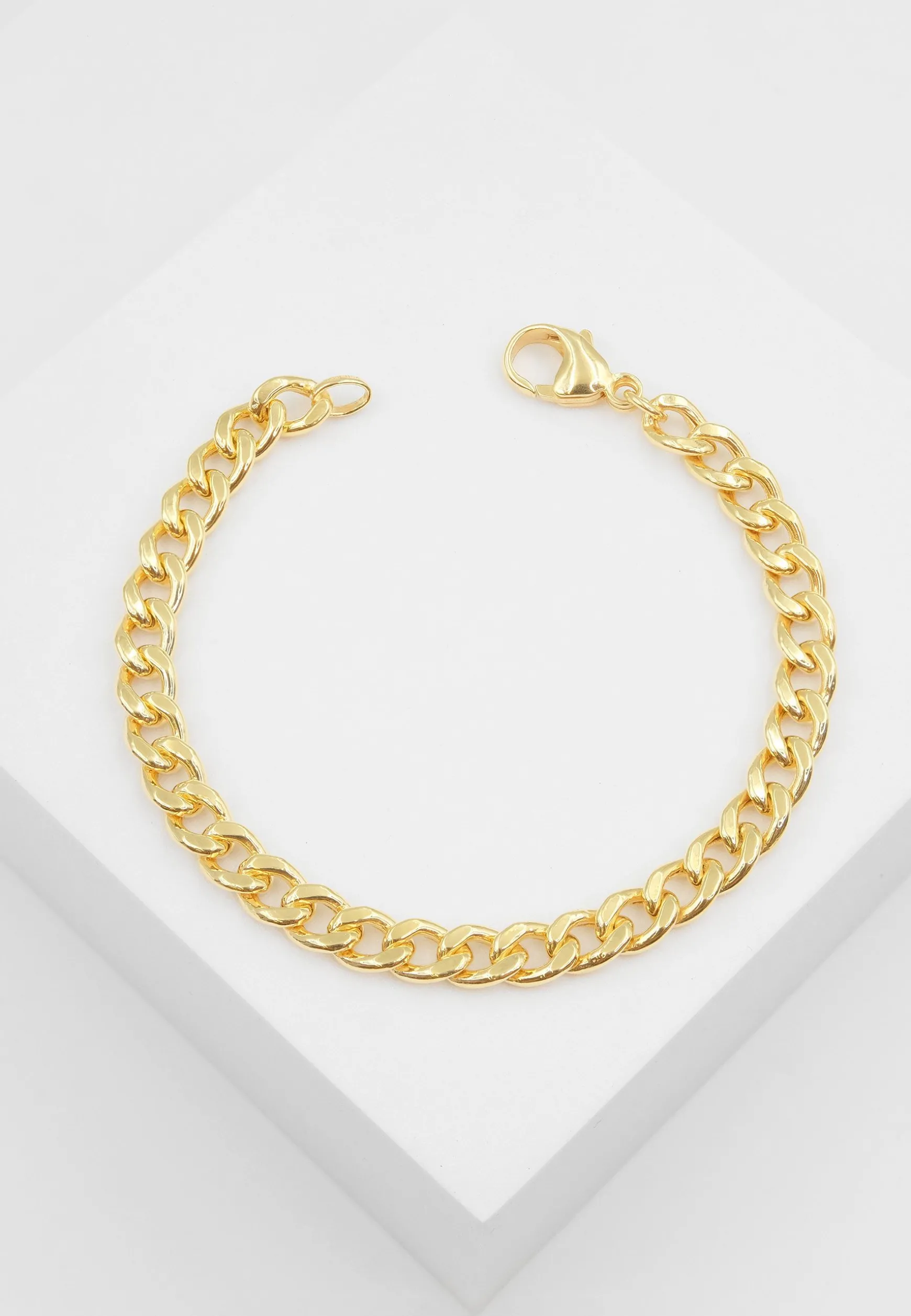 Bracelet Panzer Gelbgold 750, 6mm, 19cm