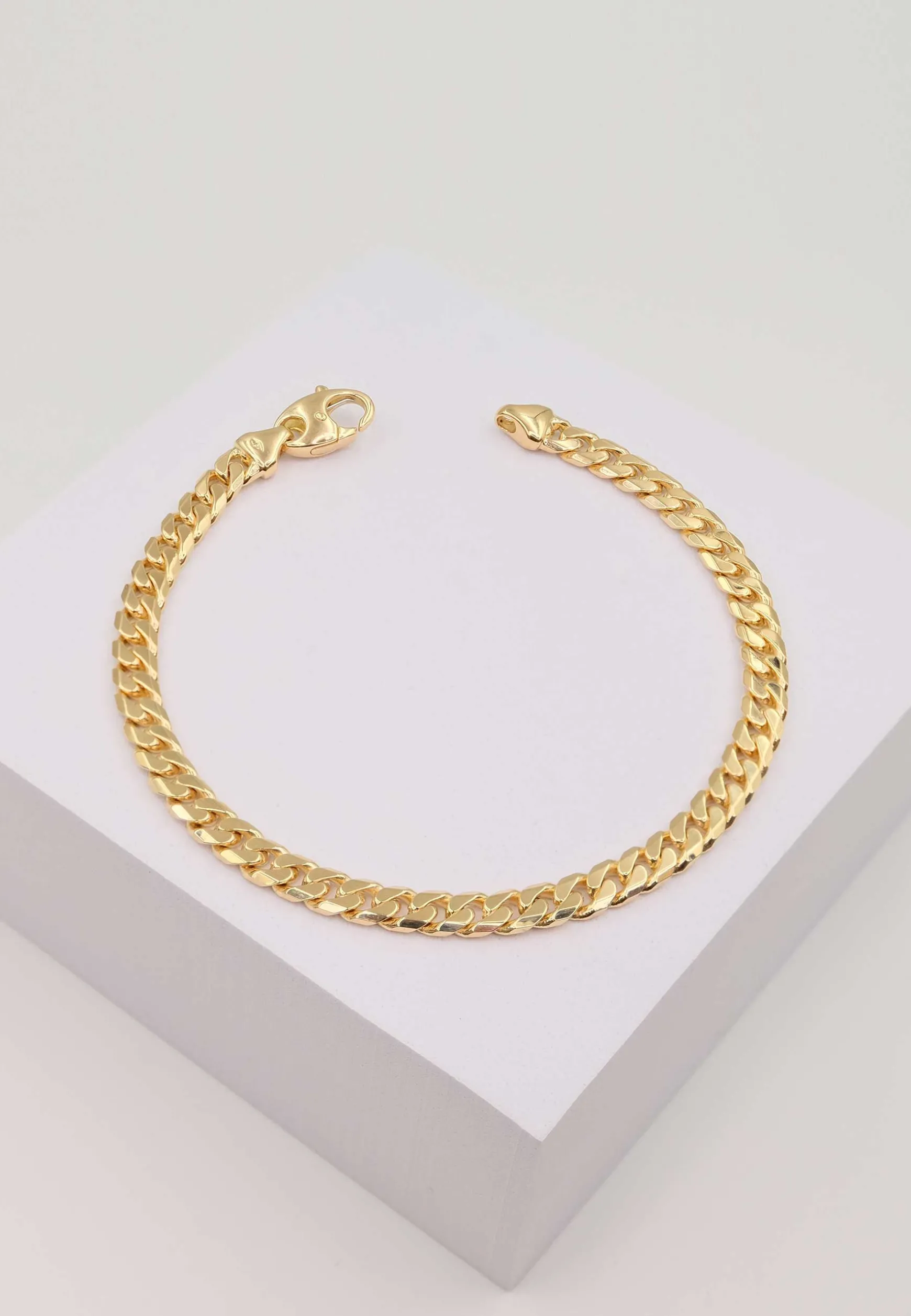 Bracelet Panzer Gelbgold 750, 22cm, 6mm