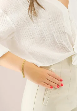 Bracelet Panzer Gelbgold 750, 5.2mm, 21cm