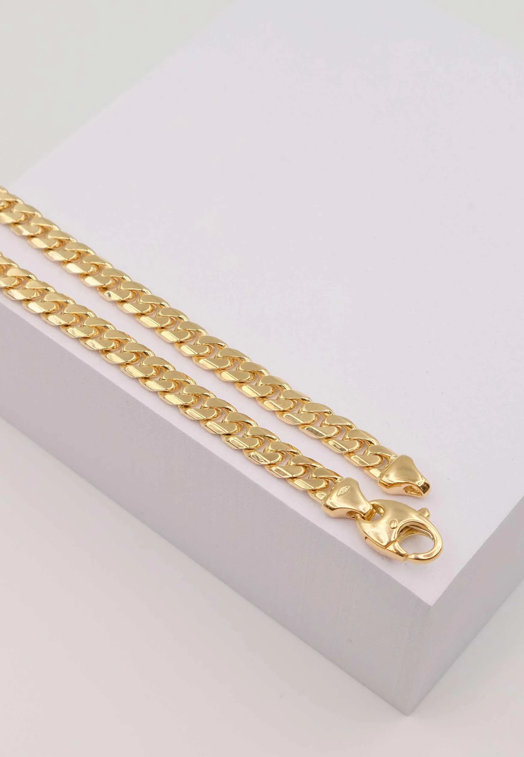 Bracelet Panzer Gelbgold 750, 22cm, 6mm