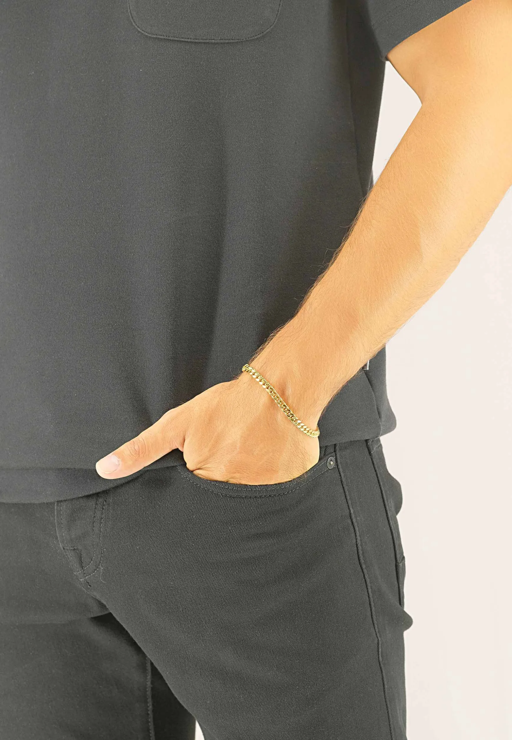 Bracelet Panzer Gelbgold 750, 5.2mm, 19cm