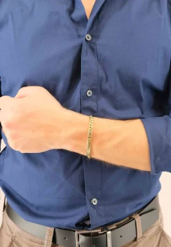 Bracelet Panzer Gelbgold 750, 22cm, 6mm