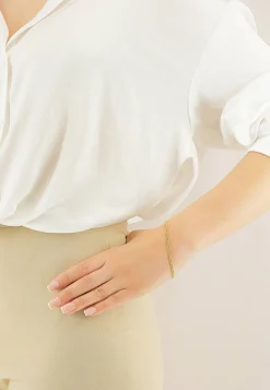 Bracelet Panzer rund Gelbgold 750, 2.7mm, 19cm