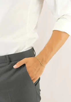 Bracelet Panzer rund Gelbgold 750, 2.7mm, 19cm