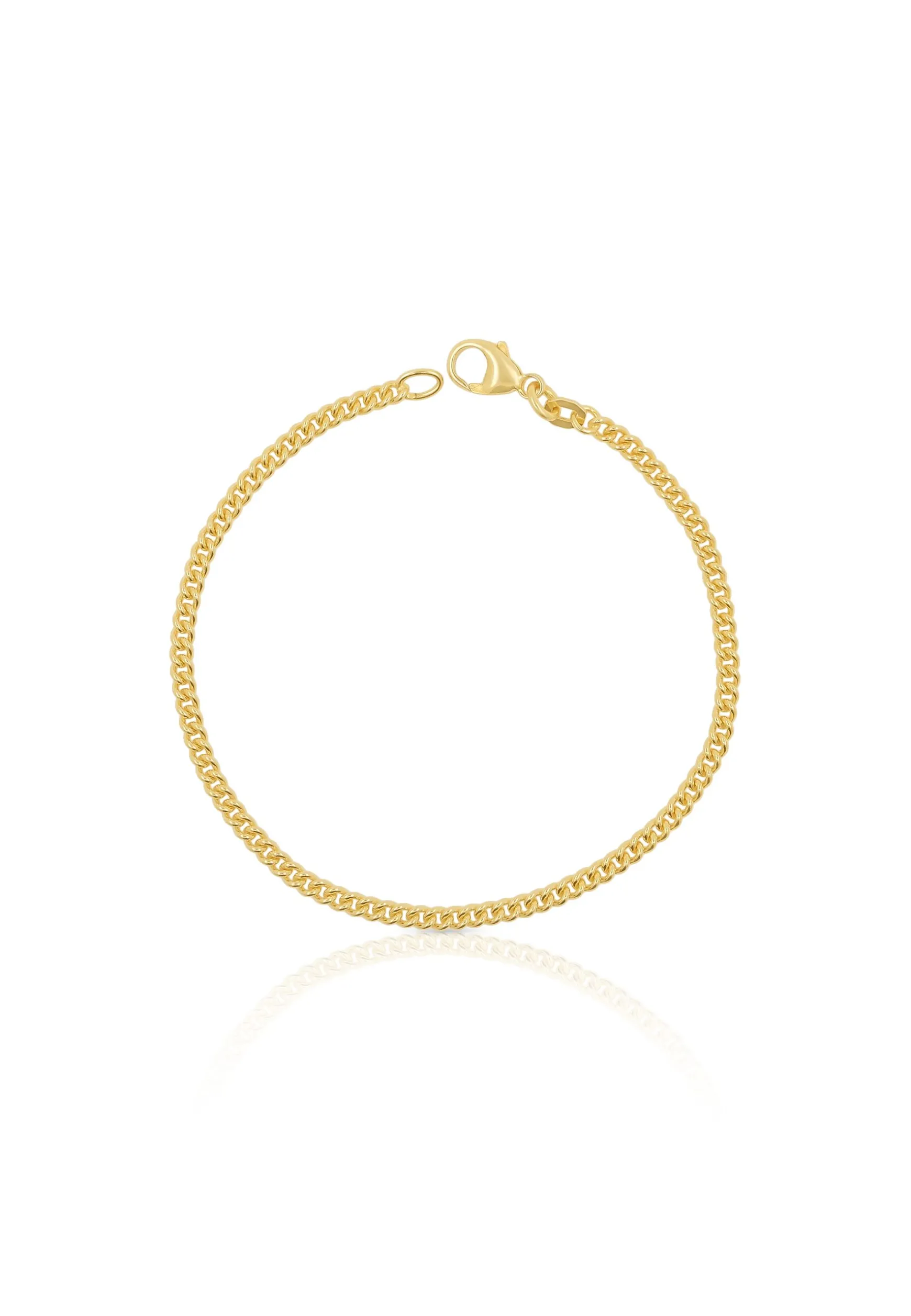 Bracelet Panzer rund Gelbgold 750, 2.7mm, 19cm