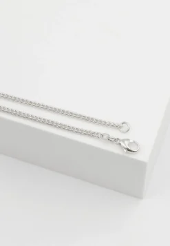 Bracelet Panzer rund Weissgold 750, 2.7mm, 19cm