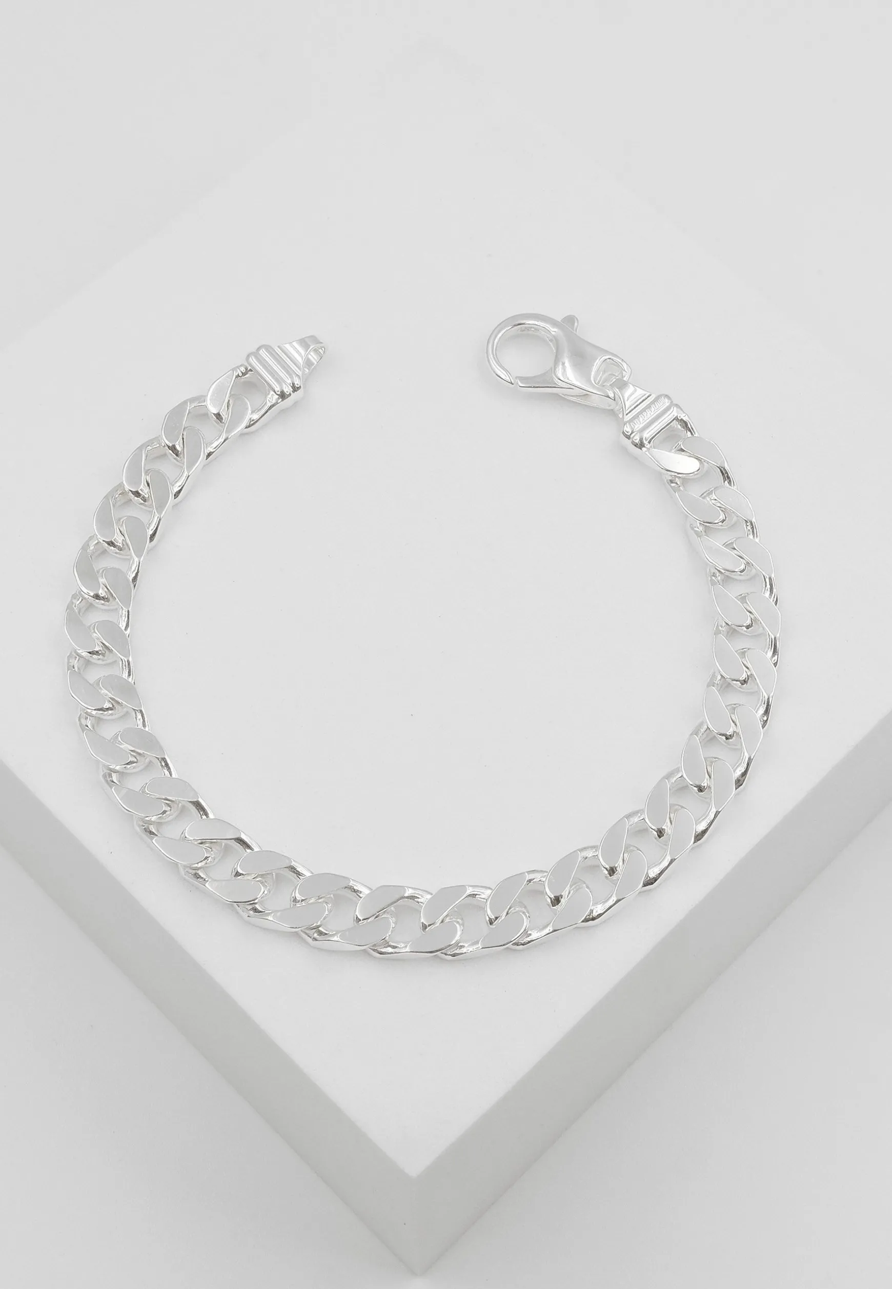 Bracelet Panzer Silber 925, 7mm, 19cm