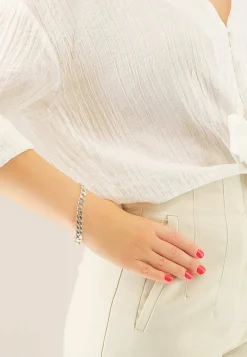 Bracelet Panzer Silber 925, 7mm, 19cm