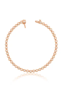 Bracelet Rotgold 750 Brillanten 1.53ct. 18cm Zargenfassung