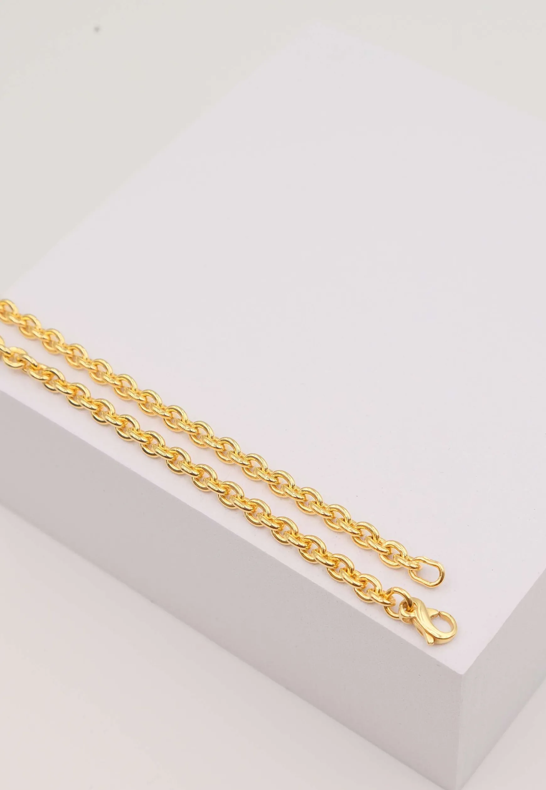 Bracelet Rundanker Gelbgold 375, 19cm, 4mm