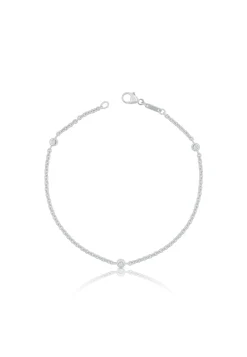 Bracelet Rundanker Weissgold 750 Diamant 0.078ct. 1.9mm, 19cm