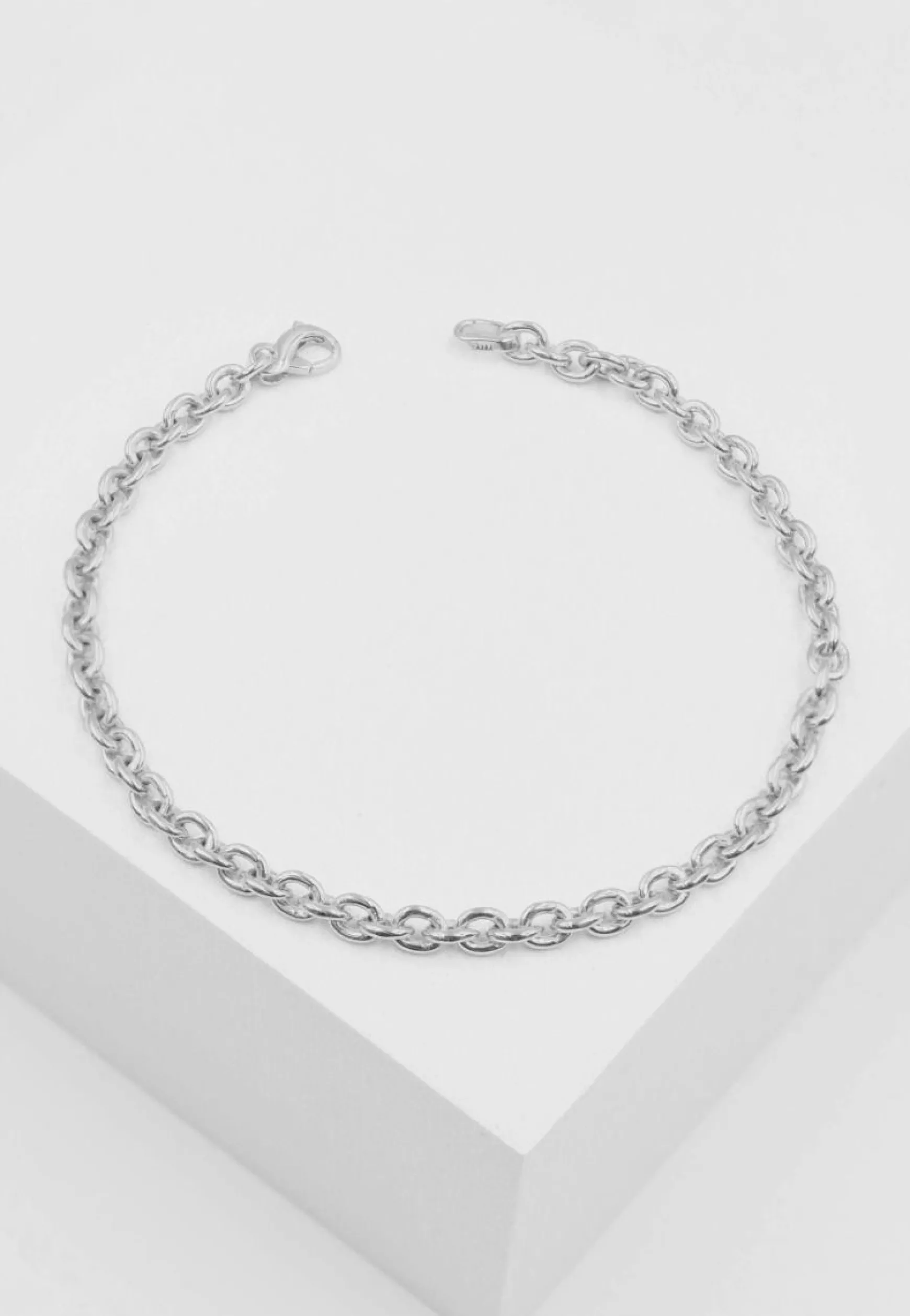 Bracelet Rundanker Weissgold 375, 19cm, 4mm