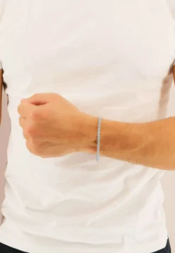 Bracelet Rundanker Weissgold 375, 19cm, 4mm