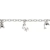 Bracelet Silber 925 Charm Bär, Pferd, Delfin, 3mm, 16cm