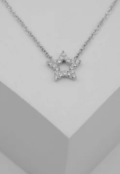 Bracelet Stern Weissgold 750 Brillanten 0.06ct. 19cm