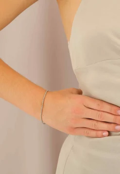 Bracelet Weissgold 750 Brillanten 0.59ct. 17cm 4-Griff-Fassung