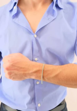 Bracelet Zopf Weissgold 750, 19cm, 3.3mm