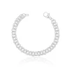 Bracelet Zwillingsanker Silber 925, 7.3mm, 19cm