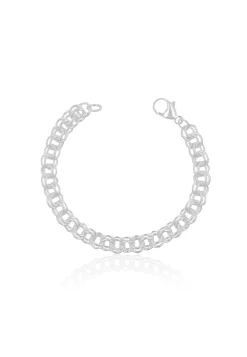 Bracelet Zwillingsanker Silber 925, 7.3mm, 19cm