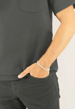 Bracelet Zwillingsanker Silber 925, 7.3mm, 19cm