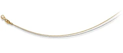 Collier Anker Bicolor Weiss-/Gelbgold 750, 0.6mm, 45cm