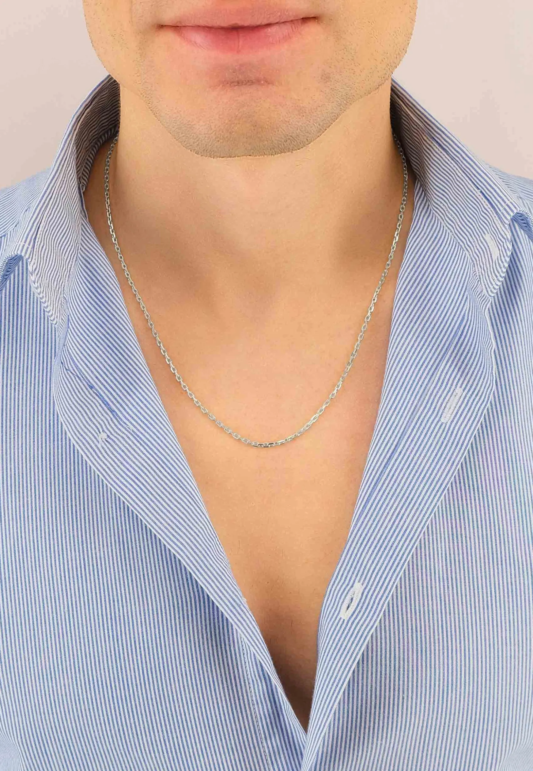 Collier Anker Weissgold 750, 2mm, 50cm