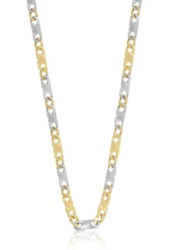 Collier Carrera Bicolor Gelb-/Weissgold 750, 4mm, 45cm