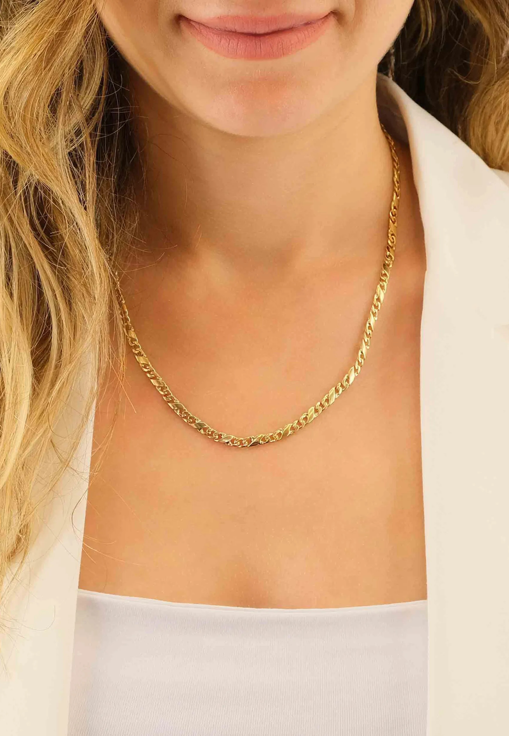Collier Carrera Gelbgold 750, 4mm, 50cm