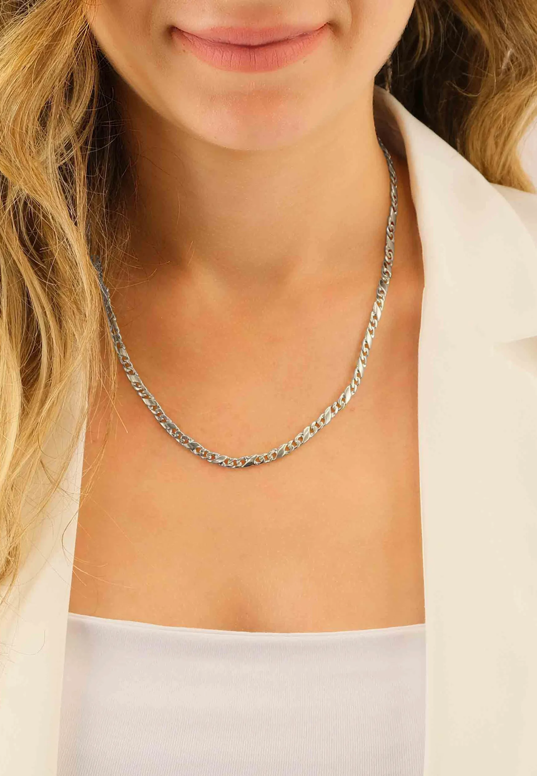 Collier Carrera Weissgold 750, 4mm, 60cm